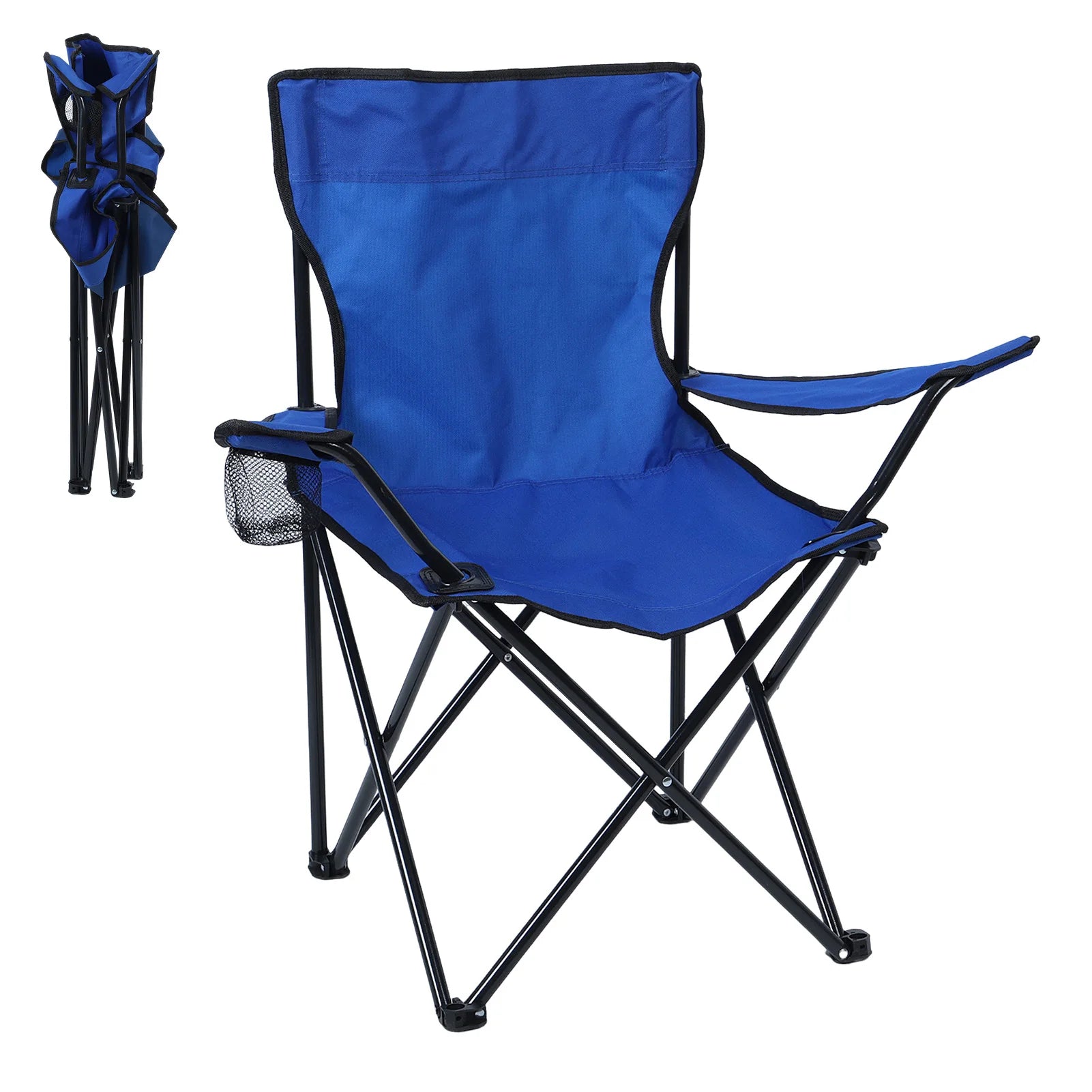 Foldable Camping Chair with Cup Holder,  with  Writing Backrest