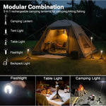 Flashlight Camping Light Retractable, Foldable, Waterproof, Magnetic with 12000mAh Battery