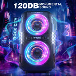 Bluetooth Speaker 120dB/12 Custom Bass, V5.3 Big Party Boombox