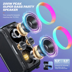 Bluetooth Speaker 120dB/12 Custom Bass, V5.3 Big Party Boombox