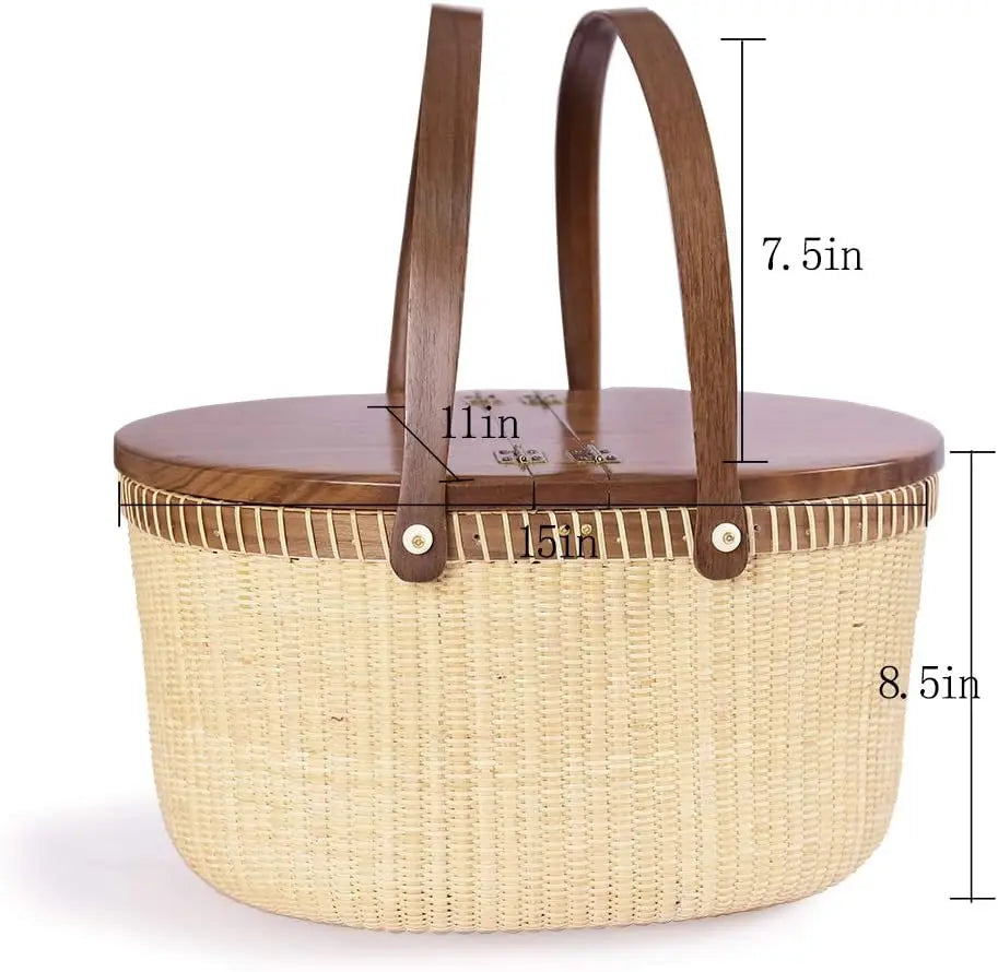 Picnic Basket Two Swing Handles